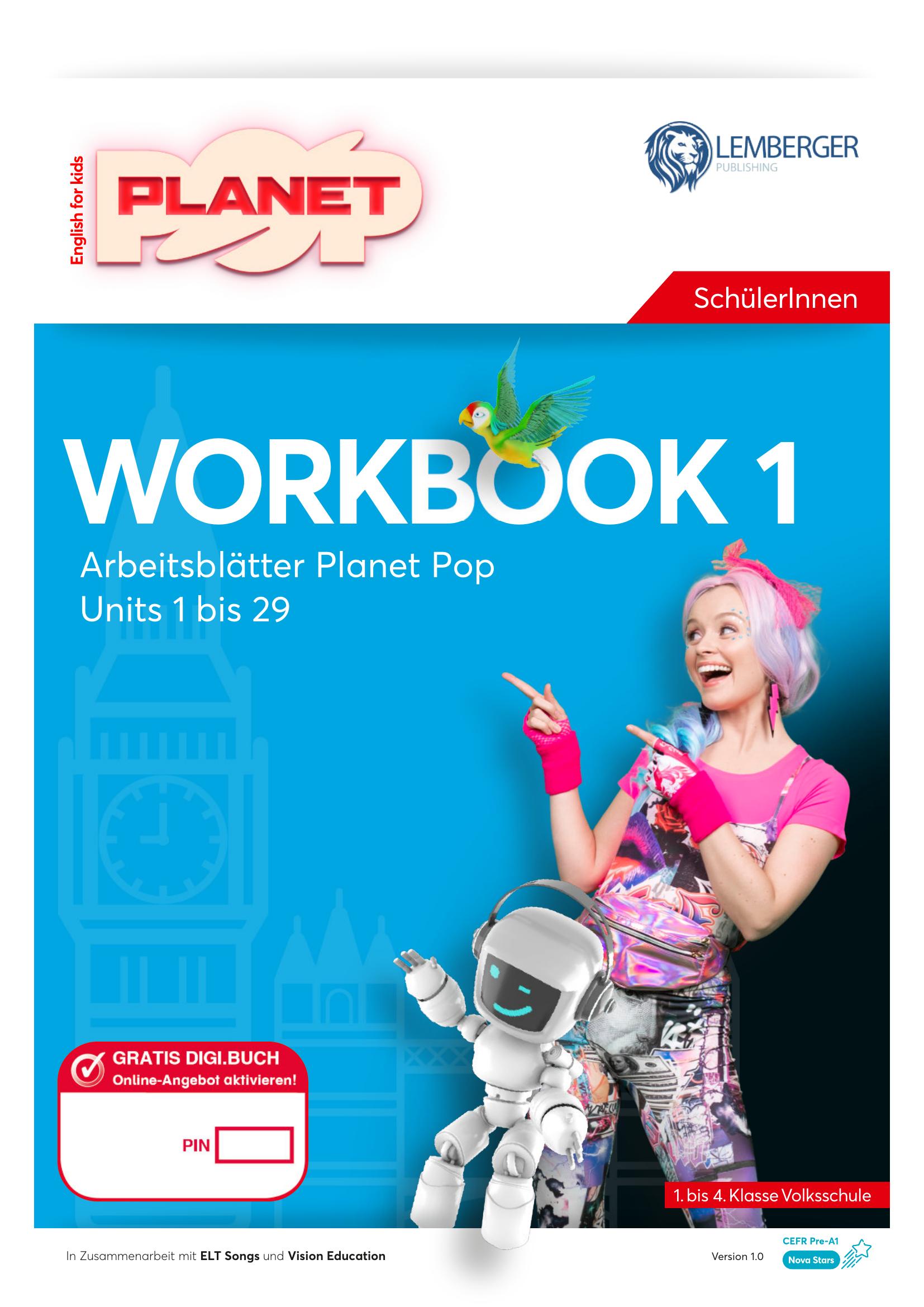 English for Kids: Planet Pop: Workbook 1 - Arbeitsblätter für SchülerInnen, Planet Pop - Units 1 - 2